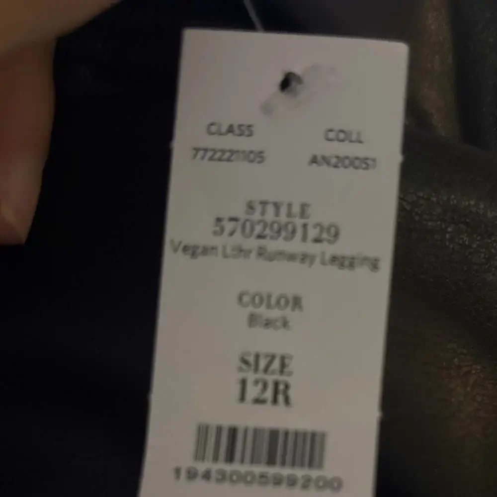 WHBM Vegan Leather Runway Legging Black 12R NWT - Picture 3 of 3